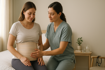 Post-surgical recovery support products and medical care guidance
