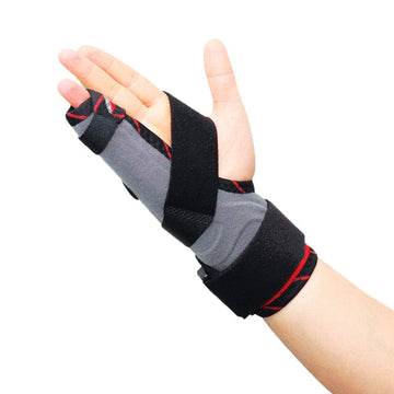 ORTONYX boxer fracture splint ACKB434 on hand, ulnar gutter pinky/4th-5th digit immobilizer with wrap straps, USACKB434