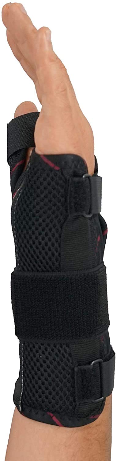 ORTONYX thumb immobilizer brace spica support splint on hand, breathable mesh, adjustable straps, stabilizes thumb USACHB5324