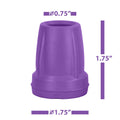 Purple ORTONYX crutch tip replacement, 1.75 in tall, 0.75 in opening and 1.75 in base diameter for walking aids