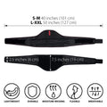 ORTONYX maternity support belt ACHB5203; black S-M 40in L-XXL 50in; 7.5in lumbar panel, hook-and-loop closure, breathable.