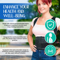 ORTONYX Back Brace Posture Corrector ACHB8247 worn with shoulder straps, hook-and-loop belt for thoracic/clavicle support