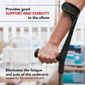 ORTONYX forearm crutch AL01 for adults with open cuff and red light reflector; hand grips handle on sturdy aluminum shaft