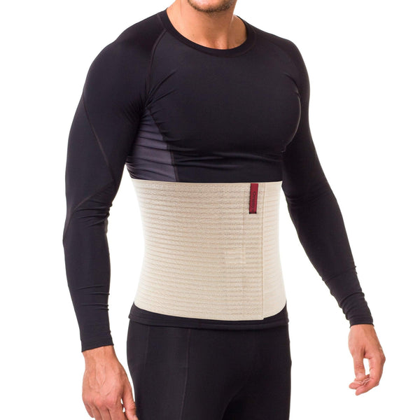 ORTONYX abdominal binder 524010, beige 10.25-inch elastic wrap with adjustable Velcro closure for post-surgery support