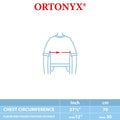 ORTONYX ACJB2409 kids arm sling shoulder immobilizer size chart: chest 27.5 in/70 cm; elbow–finger max 12 in/30 cm.