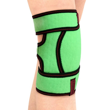 ORTONYX Kids Knee Brace USACJB2103GRN, green wraparound children’s knee support with hook-and-loop straps and elastic fabric