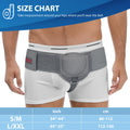 ORTONYX Inguinal Hernia Belt worn, groin support belt with removable compression pad, adjustable straps; size S/M–L/XXL