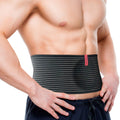 Umbilical Hernia Belt abdominal support binder on waist, striped elastic hernia truss for belly button and incisional hernia