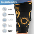 ORTONYX 3D knitted knee brace with silicone patella ring and adjustable straps, lightweight, breathable support for ACL/MCL.