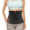 Black umbilical hernia belt abdominal binder 10.25 in with hook‑and‑loop closure and ORTONYX tag for navel hernia support