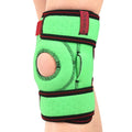 ORTONYX Kids Knee Brace ACJB2110, neon green patella ring brace with hook-and-loop straps and side spring stay on youth knee