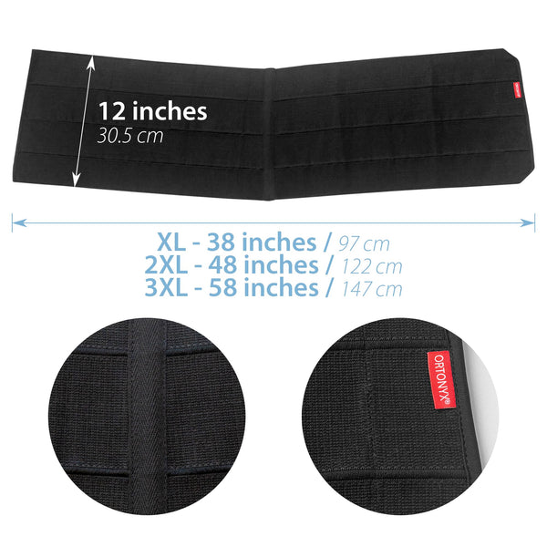 ORTONYX 12" Wide Abdominal Binder for Men and Women/Postpartum Postoperative Postsurgery Belly Compression Wrap / 524012 product image