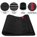 ORTONYX abdominal binder 524010; breathable black ribbed elastic, plush lining, Velcro-compatible outer for adjustable fit.