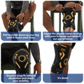 ORTONYX hinged knee brace, 3D knitted sleeve and silicone patella ring fitted, dual straps for ACL/MCL/PCL support.