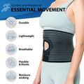 ORTONYX abdominal ostomy belt with adjustable stoma hole and hook-and-loop closure; breathable elastic colostomy belt shown.