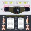 ORTONYX Lumbosacral Back Support Brace KB725, 3D knit with 4 embedded stays, Velcro closure; size chart and measuring guide