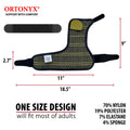 ORTONYX KB434-BK pinky finger splint, ulnar gutter boxer fracture brace with adjustable straps, breathable black knit.