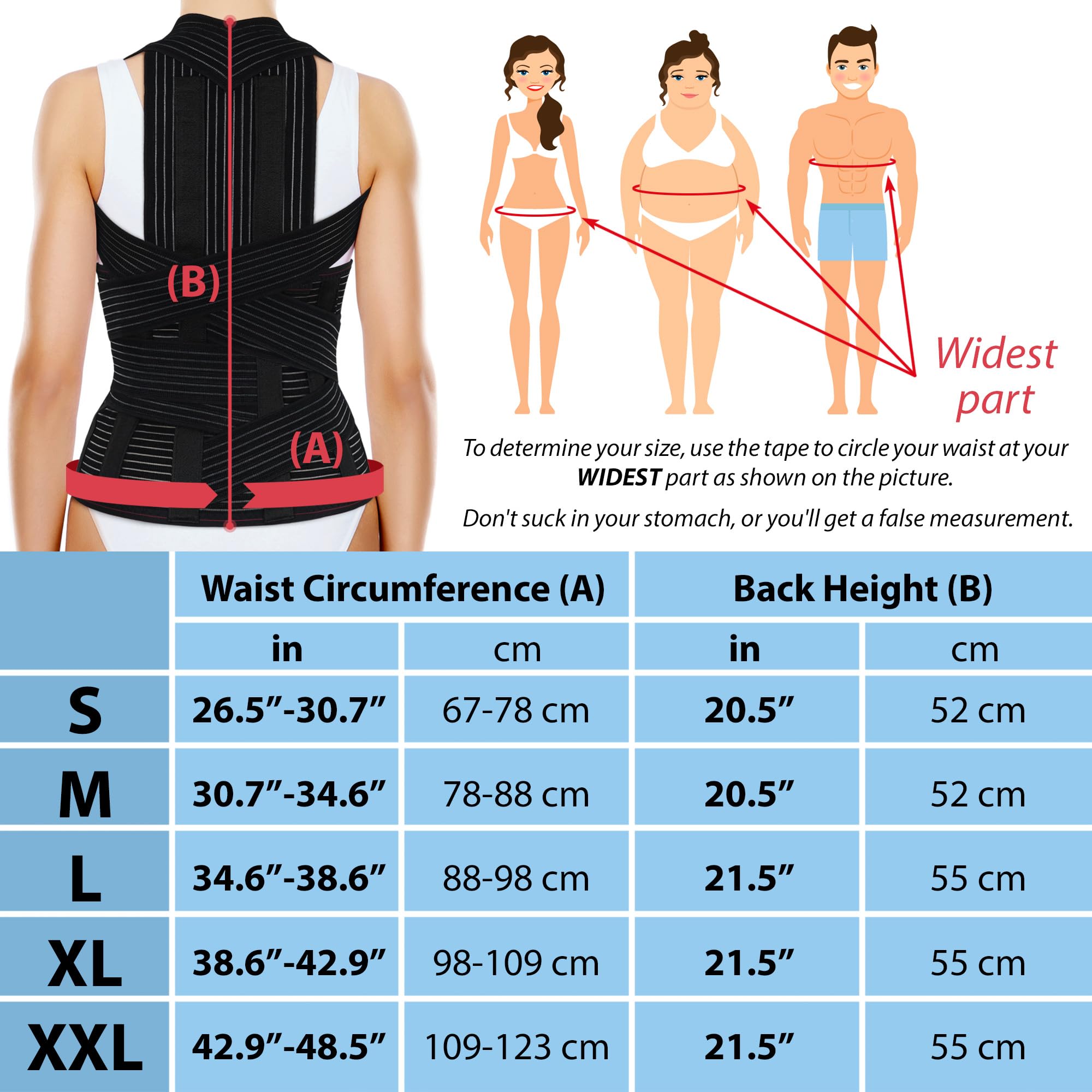 ORTONYX Full Back Brace | 4.8☆ Rated | Dorsolumbar Posture