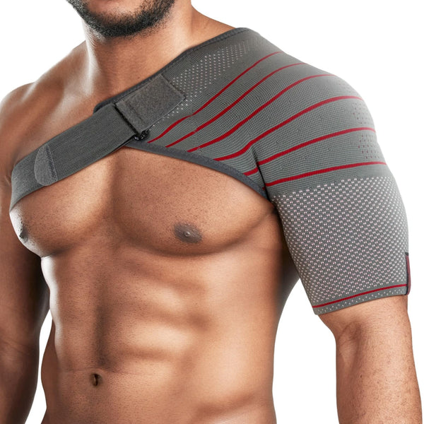 ORTONYX shoulder stability brace: 3D knitted compression sleeve with adjustable strap for rotator cuff, tendonitis support