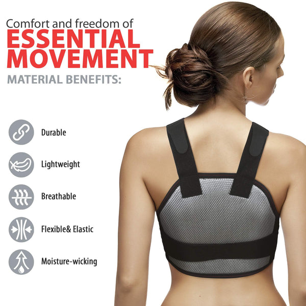 ORTONYX sternum and thorax chest brace ACHB5255 back view; breathable mesh, adjustable straps; post‑sternotomy support