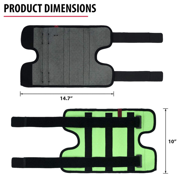 ORTONYX Kids Tri-Panel Knee Immobilizer ACJB2117GR with 4 hook-and-loop straps, aluminum stay channels, 14.7 x 10 in