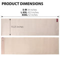 ORTONYX abdominal binder 524010, beige, 10.25 in tall; sizes S–M 34, L–XXL 43.5, XXXL 52 in; breathable elastic, Velcro.