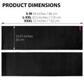 ORTONYX abdominal binder 524010, black elastic wrap, 10.25 in (26 cm) tall; S‑M 34 in, L‑XXL 43.5 in, XXXL 52 in lengths.