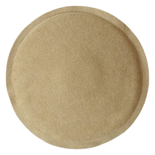 Round beige ORTONYX Silicone Hernia Pad with soft cotton liner; abdominal binder pad insert for umbilical or ventral support