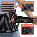 ORTONYX lumbar support brace with adjustable straps, hook-and-loop, breathable knit and plush inside for lumbosacral support