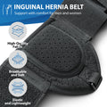 ORTONYX Inguinal Hernia Belt with perforated compression pad and adjustable hook-and-loop straps; groin support truss