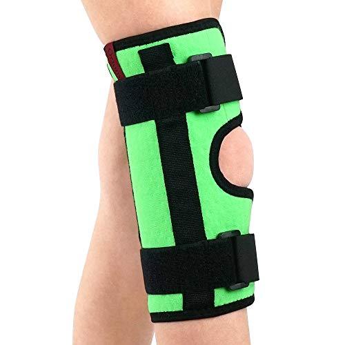 ORTONYX Kids Tri-Panel Knee Immobilizer - Breathable and Lightweight - Straight Leg Support - Knee Splint / ACJB2117GR